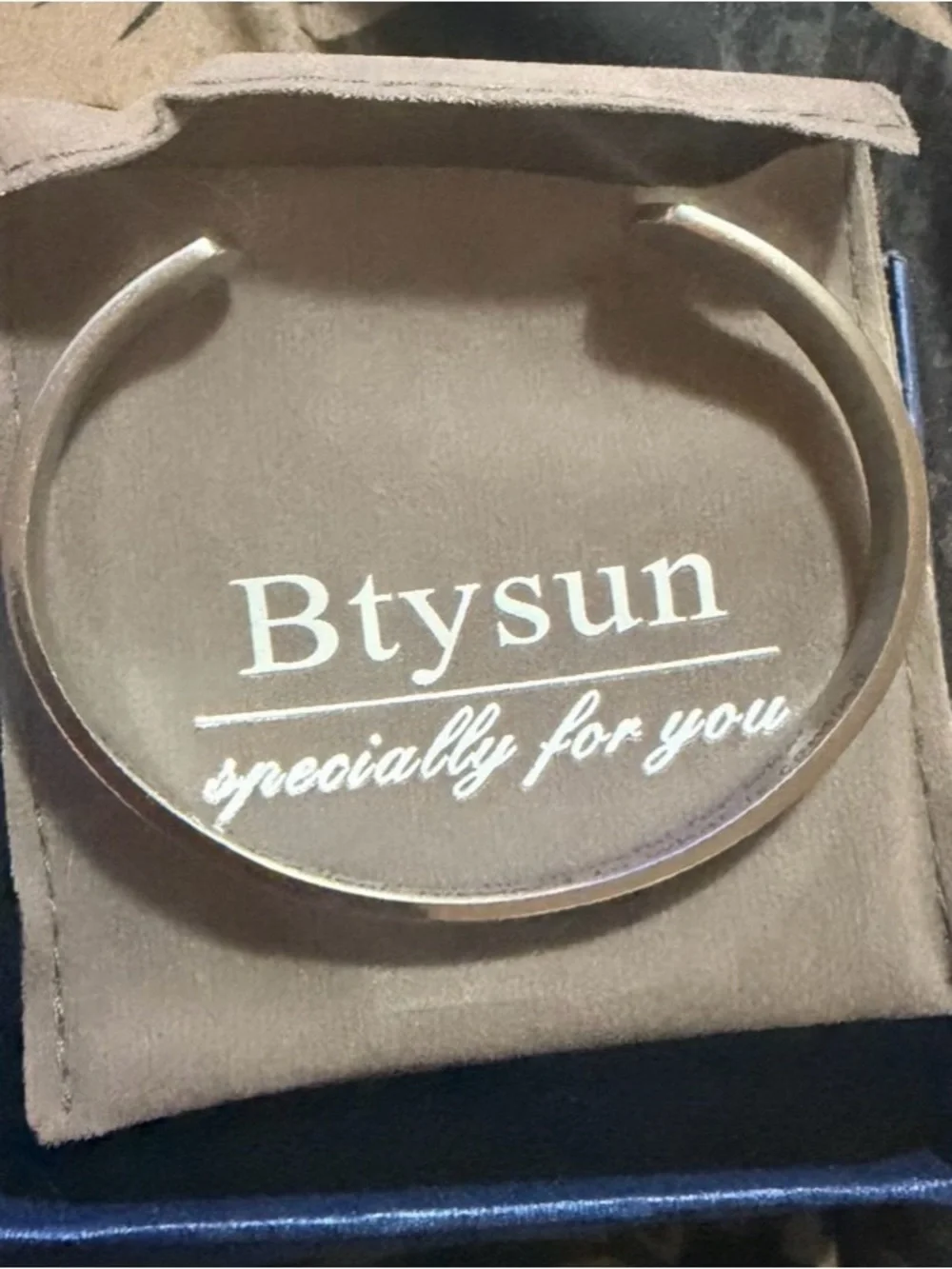 Btysun Silver Stainless Steel Cuff Bracelet - Minimalist Open Bangle